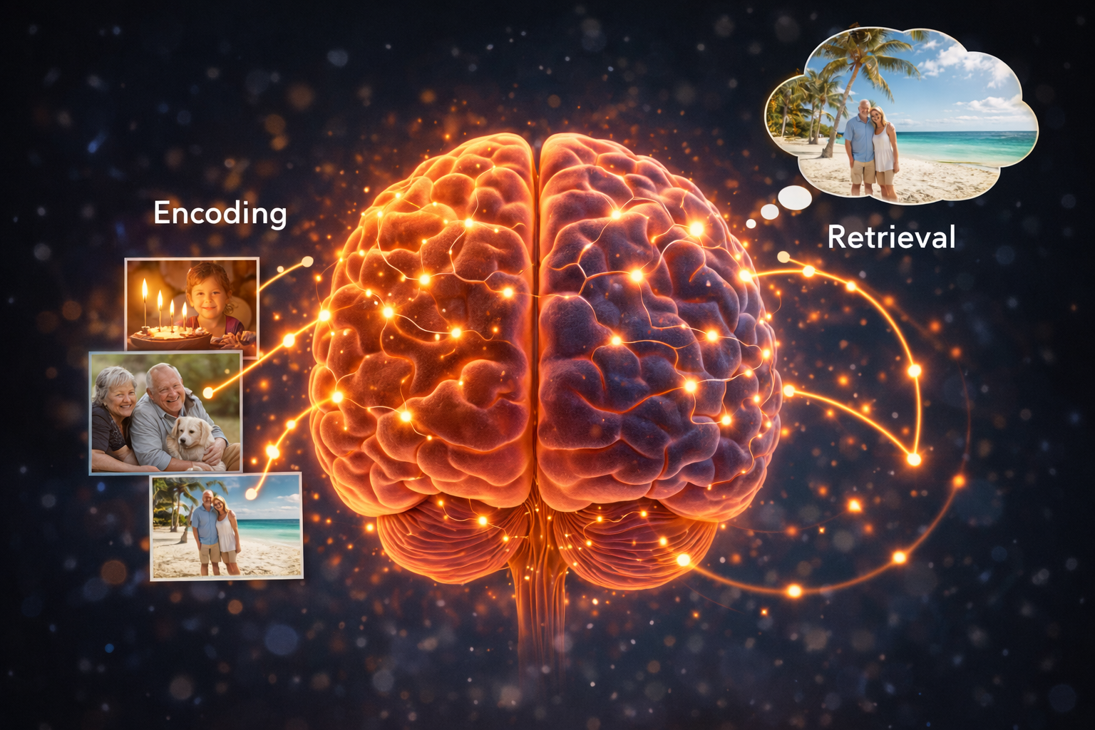 Episodic memory encoding and retrieval process